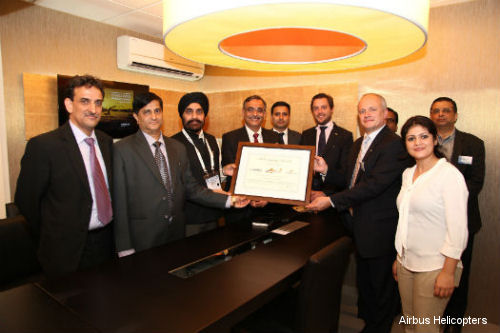 India Pawan Hans receives Airbus Helicopters Excellence Award in logging 450,000 flight hours with its Dauphin fleet