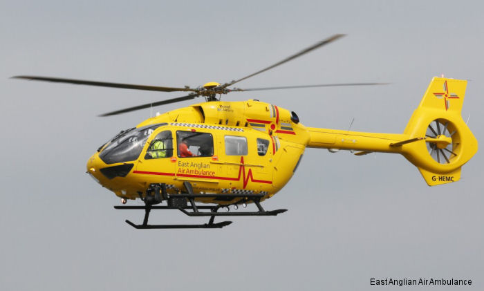 United Kingdom s first H145 / EC145T2, operated by Bond Air Services on behalf of East Anglia Air Ambulance (EAAA) has completed its first mission transporting a patient to the Royal London Hospital
