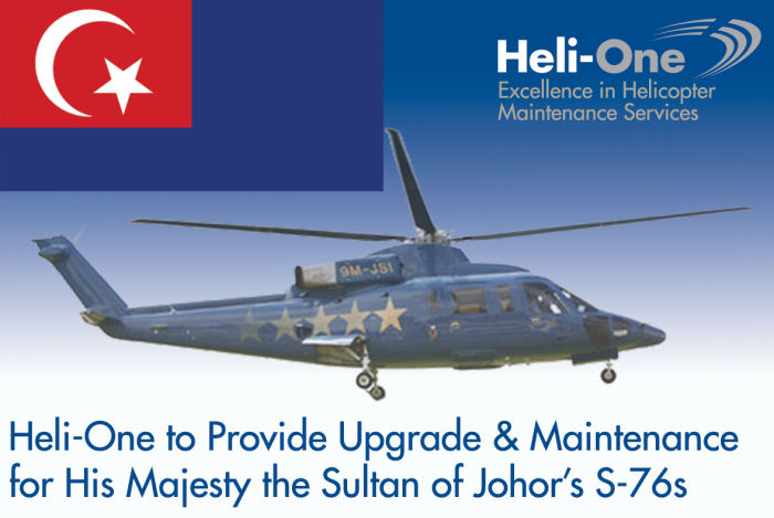 Heli-One to Upgrade Malaysia Sultan of Johor S-76B