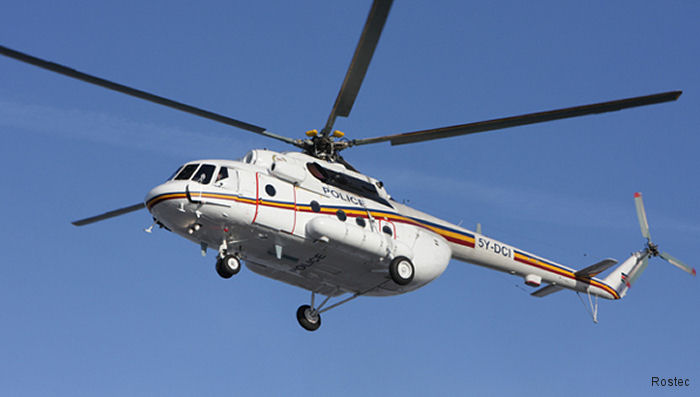 Russian Helicopters delivered a Mi-17V-5 produced by Kazan to the Kenya National Police