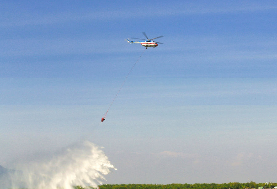 For second year, Vietnam’s VNH South providing 4 Mi-172 in wet lease contract to Indonesia for firefighting service