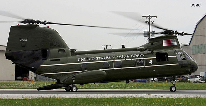 Helicopter Boeing-Vertol CH-46F Serial 2582 Register 157683 used by US Marine Corps USMC. Built 1970. Aircraft history and location