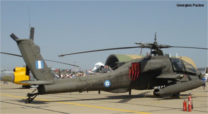 Helicopter McDonnell Douglas AH-64A Apache Serial PV889 Register ES1014 used by Elliniki Aeroporia Stratou HAA (Hellenic Army Aviation). Aircraft history and location