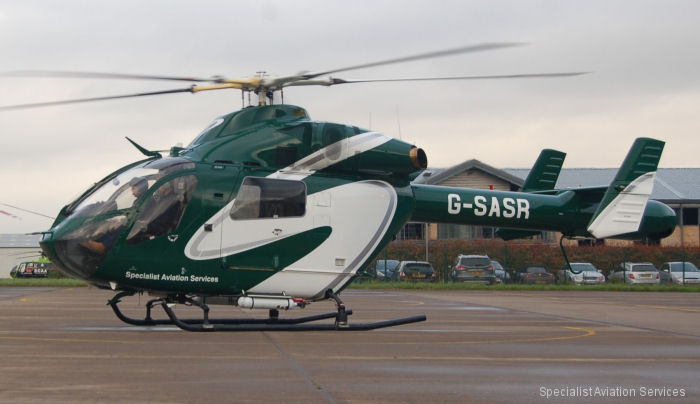 Helicopter McDonnell Douglas MD902 Explorer Serial 900/00074 Register HB-ZZW G-SASR G-LNAA N7030B used by Heli-Linth AG ,Heli Austria GmbH ,UK Air Ambulances WAACT (Wiltshire Air Ambulance) ,DSAA (Dorset and Somerset Air Ambulance) ,Specialist Aviation Services SAS ,KSSAAT (Kent, Surrey and Sussex Air Ambulance Trust) ,LNAACT (Lincolnshire and Nottinghamshire Air Ambulance) ,MD Helicopters MDHI. Built 2000. Aircraft history and location