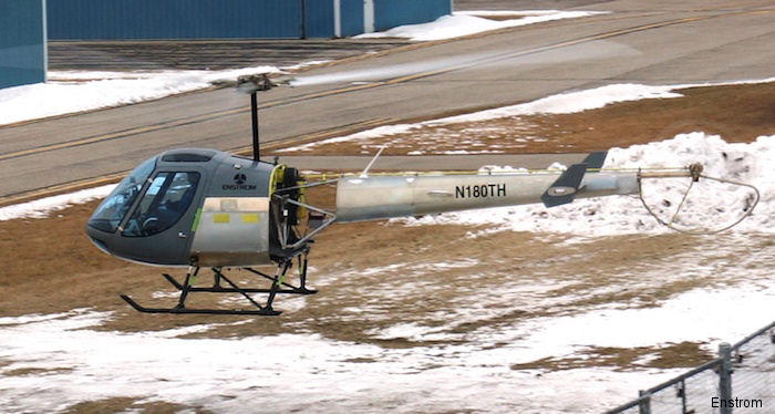 Helicopter Enstrom TH-180 Serial 10001 Register N180TH used by Enstrom. Built 2015. Aircraft history and location