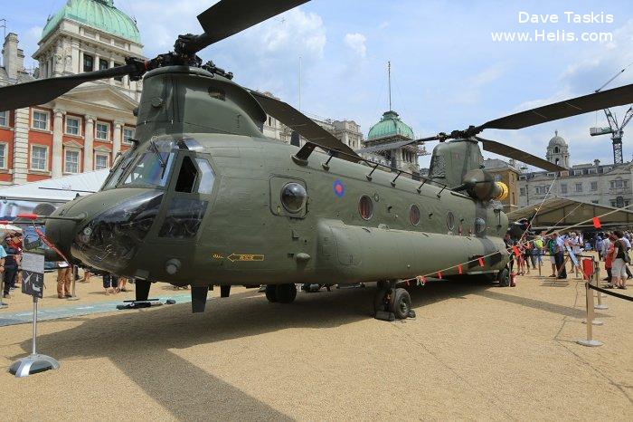 Helicopter Boeing CH-47D Chinook Serial M.7024 Register ZA680 used by Royal Air Force RAF. Aircraft history and location