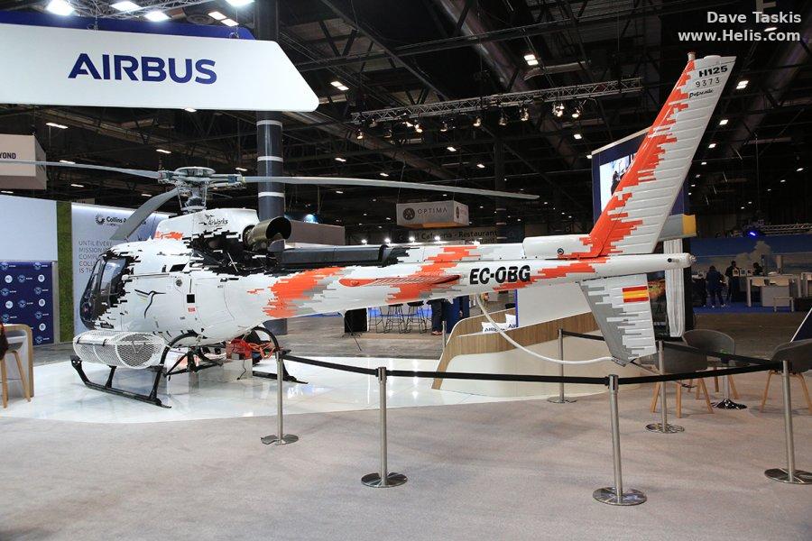 Helicopter Airbus H125 Serial 9373 Register EC-OBG. Aircraft history and location