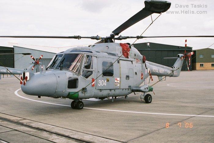 Helicopter Westland Lynx  HAS2 Serial 084 Register XZ250 used by Fleet Air Arm RN (Royal Navy). Built 1978. Aircraft history and location