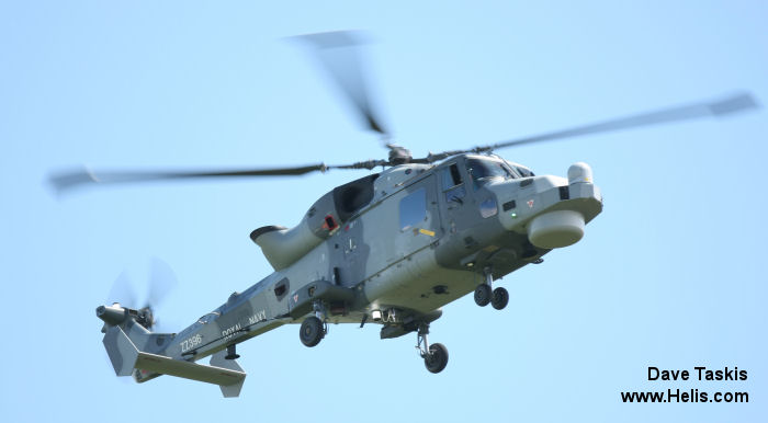 Helicopter AgustaWestland AW159 Wildcat HMA2 Serial 481 Register ZZ396 used by Fleet Air Arm RN (Royal Navy) ,AgustaWestland UK. Built 2012. Aircraft history and location