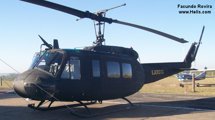 Helicopter Bell UH-1H Iroquois Serial 12203 Register AE-492 used by Aviacion de Ejercito Argentino EA (Argentine Army Aviation). Aircraft history and location