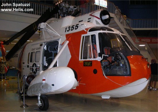Helicopter Sikorsky HH-52A Sea Guard Serial 62-024 Register 1355 used by US Coast Guard USCG. Built 1963. Aircraft history and location
