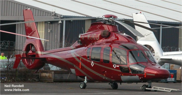 Helicopter Eurocopter EC155B1 Serial 6748 Register G-LCPX G-WINV G-WJCJ F-WWOO used by Starspeed Ltd ,Eurocopter France. Built 2006. Aircraft history and location