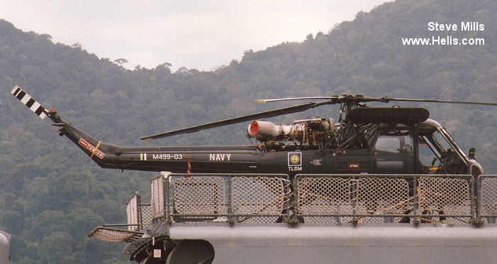 Helicopter Westland Wasp Serial f.9591 Register 9M499-03 M499-03 XT421 used by Malaysian Aviation Training Academy MATA ,Tentera Laut Diraja Malaysia TLDM (Royal Malaysian Navy) ,Fleet Air Arm RN (Royal Navy). Built 1964. Aircraft history and location