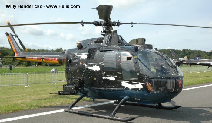 Helicopter MBB Bo105P PAH-1 Serial 6138 Register 87+38 used by Heeresflieger (German Army Aviation). Aircraft history and location