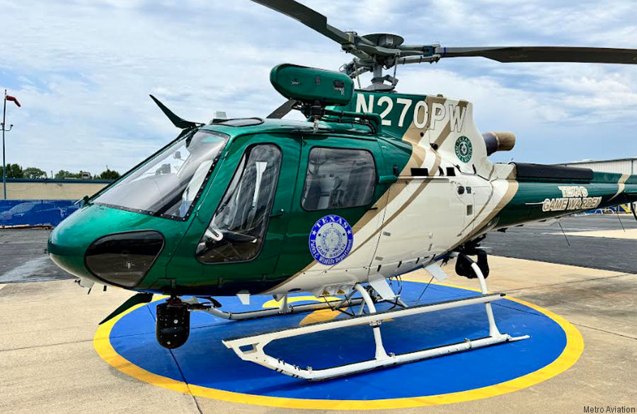 Texas Game Wardens New H125 Helicopter