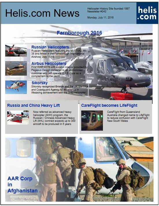 Helicopter Newsletter #343